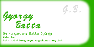 gyorgy batta business card
